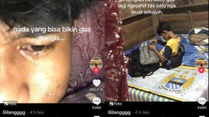 Sang Kakak Menangis Lihat Adiknya Menjahit Tas