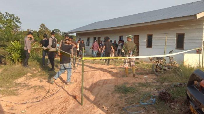 Security perusahaan perkebunan sawit di Desa Sepintun Kecamatan Pauh Kabupaten Sarolangun, ditemukan tewas dengan luka tembak, Rabu (26/7/2023).