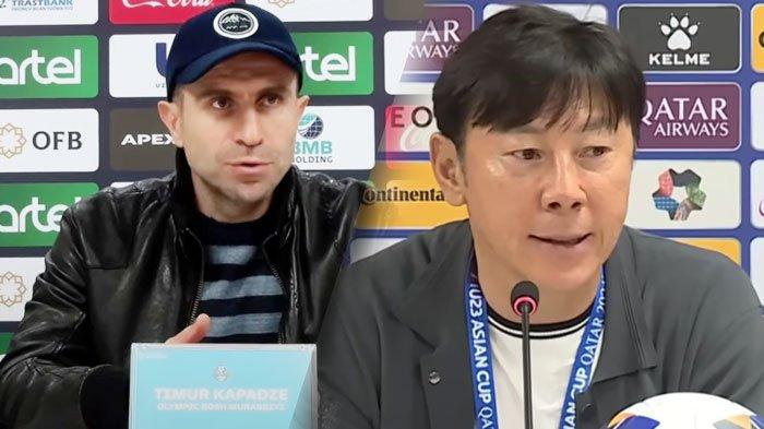 Timur Kapadze (kiri) dan Shin Tae-yong (kanan)