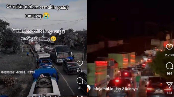Viral Jambi Palembang Macet Total