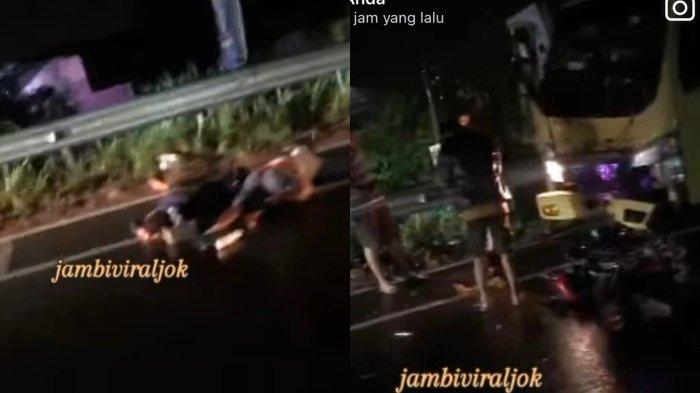 Viral Kecelakaan Motor vs Mobil Truk Batu Bara di Bagan Pete Kota Jambi,