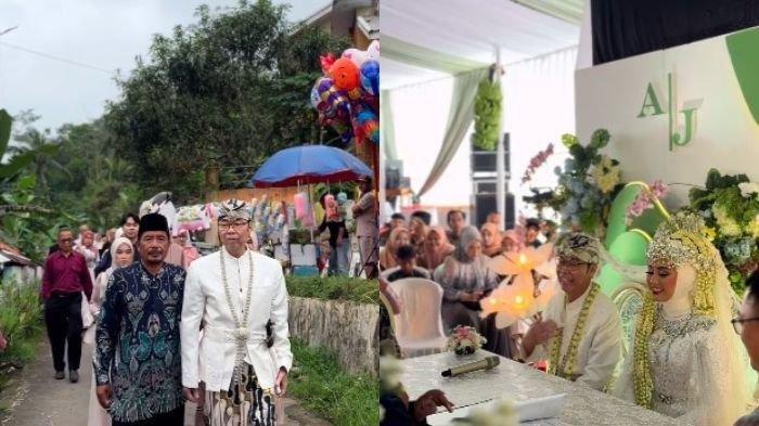 Viral pernikahan pengantin beda usia 41 tahun di Desa Bagawat, Kecamatan Selajambe, Kuningan, Jawa Barat pada Rabu (1/5/2024).
