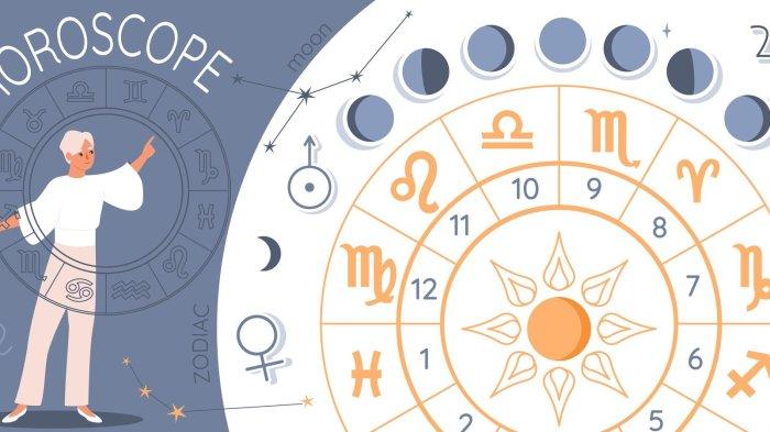 Ilustrasi simbol zodiak.