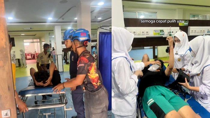 DIANTAR DAMKAR - Seorang pemuda di Garut minta diantar petugas Damkar ke rumah sakit karena sakit kepala dan tak bisa bergerak. Video itu pun viral di media sosial Instagram. 