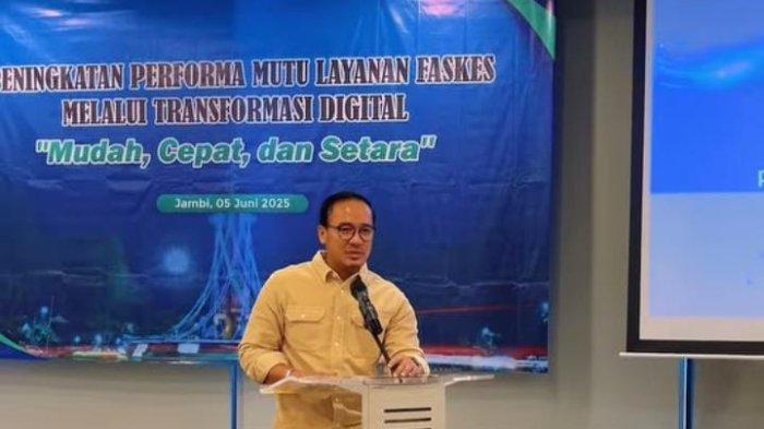 Dalam rangka mendorong peningkatan kualitas pelayanan kesehatan berbasis teknologi, BPJS Kesehatan Cabang Jambi mengadakan Pertemuan Peningkatan Performa Fasilitas Kesehatan Melalui Transformasi Digital, Kamis (5/6/2025), bertempat di Yello Hotel Jambi, Komplek Transmart, Kota Jambi.