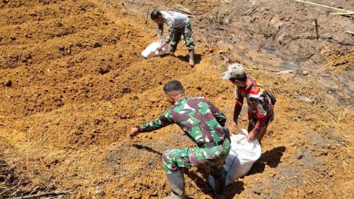 Satgas TMMD ke 122 Kodim 0420 Sarko Lanjutkan Kegiatan Infrastruktur dan Program Ketahanan Pangan 