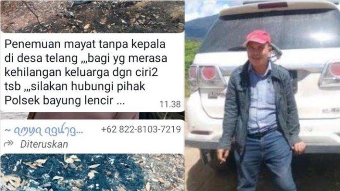 'Pa Semoga Baek-baek' Postingan Anak Matnur Sebelum Ayahnya Ditemukan Tewas , Mobil Fortuner Raib