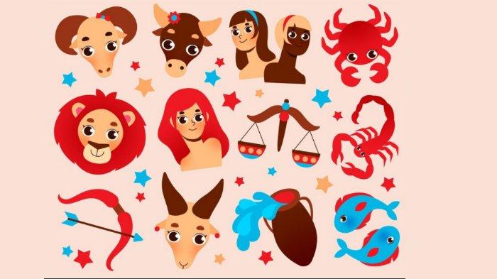 Ilustrasi simbol horoskop.