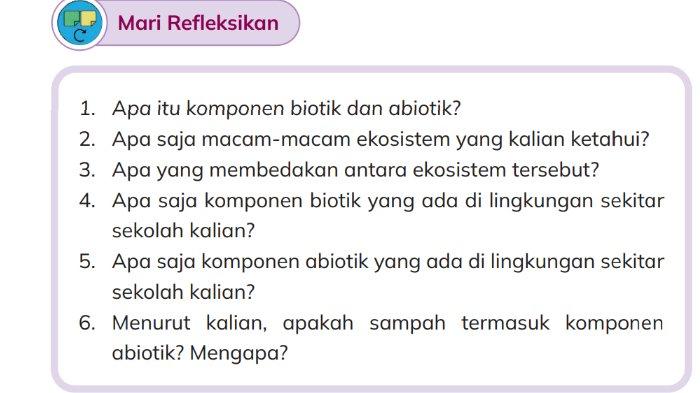 Gambar soal untuk kunci jawaban Ilmu Pengetahuan Alam dan Sosial (IPAS) Kelas 3 SD Kurikulum Merdeka bagian Mari Refleksikan Bab 3 Hidup Bersama Alam halaman 67.