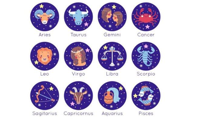 Ilustrasi simbol zodiak.