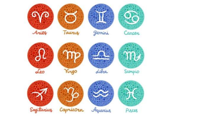 Ilustrasi simbol zodiak.