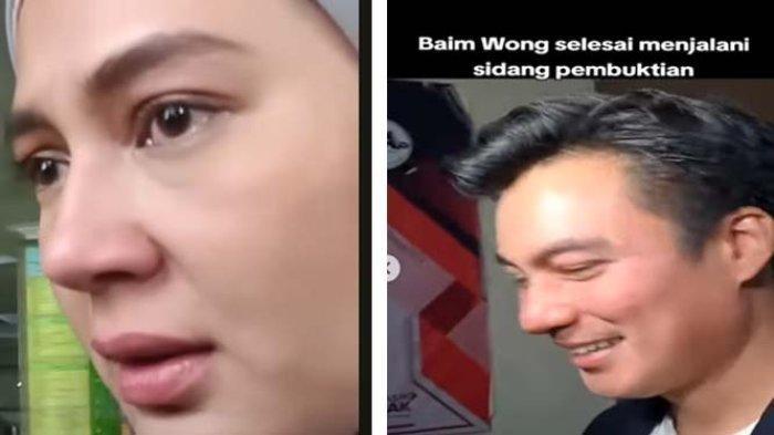 Wajah sembab seolah menguatkan jika Paula Verhoeven menangis saat keluar dari ruang sidang di Pengadilan Agama Jakarta Selatan pada Rabu, 20 November 2024. Sementara berbanding terbali, Baim Wong yang tersenyum.
