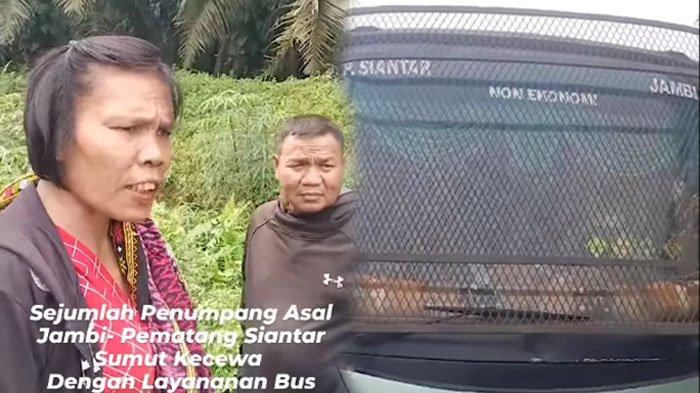 penumpang bus Intra jurusan Jambi-Pematang Siantar kesal karena layanan pihak bus