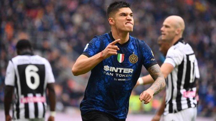 Penyerang Inter Milan, Joaquin Correa, mencetak dua gol dalam laga melawan Udinese pada laga pekan ke-11 Serie A 2021/2022 di Giuseppe Meazza, Minggu (31/10/2021).