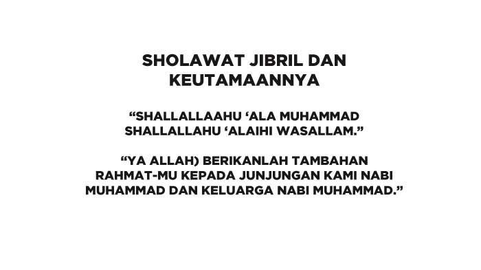 Sholawat Jibril dan Keutamaannya