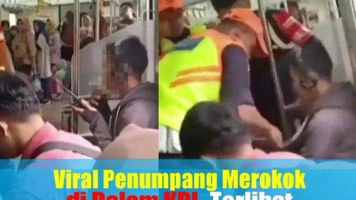 Video Viral Penumpang Merokok Di Dalam Krl Terlihat Santai Saat