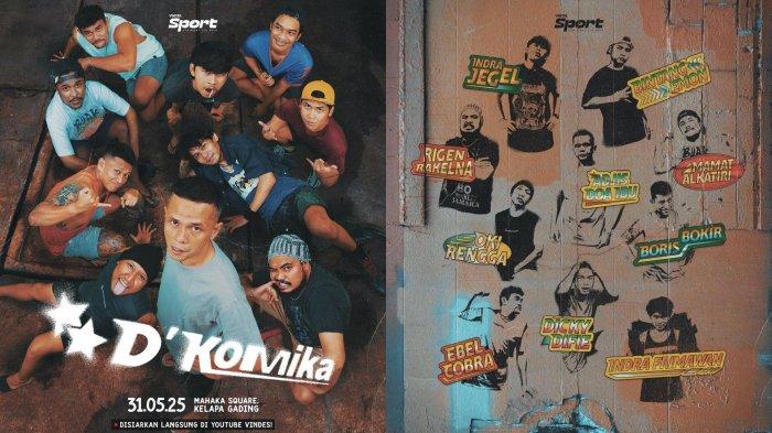 D KOMIKA - Kenali 10 komika yang tergabung dalam tim D Komika untuk laga seru Bahkan Voli 2 Vindes, berlangsung 31 Mei 2025 di Jakarta.