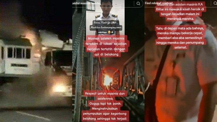 Aksi keberanian asisten masinis kereta api 112 Brantas selamatkan penumpang di tengah kejadian kecelakaan jadi sorotan.