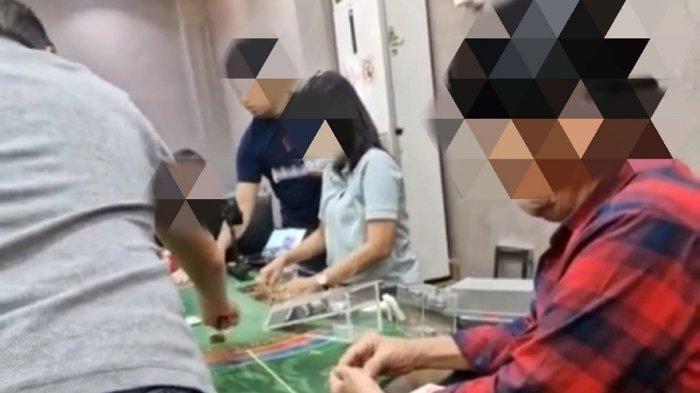 Tangkapan layar dari potongan rekaman video viral yang bernarasikan aktivitas perjudian level internasional di Telaga Bodas, Kelurahan Karangrejo, Kecamatan Gajahmungkur.