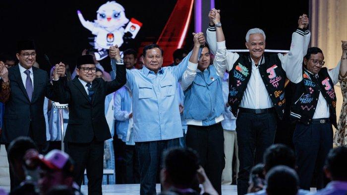 Anies Baswedan, Prabowo Subianto, dan Ganjar Pranowo tampil dalam debat capres Pilpres 2024 terakhir, Minggu (4/2/2024) sebelum hari pemilihan pada 14 Februari mendatang.