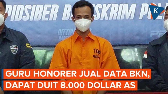 BAG (25), guru honorer sekolah dasar (SD) di Banyuwangi, Jawa Timur, tersangka kasus akses ilegal dan penjualan data milik Badan Kepegawaian Negara (BKN).