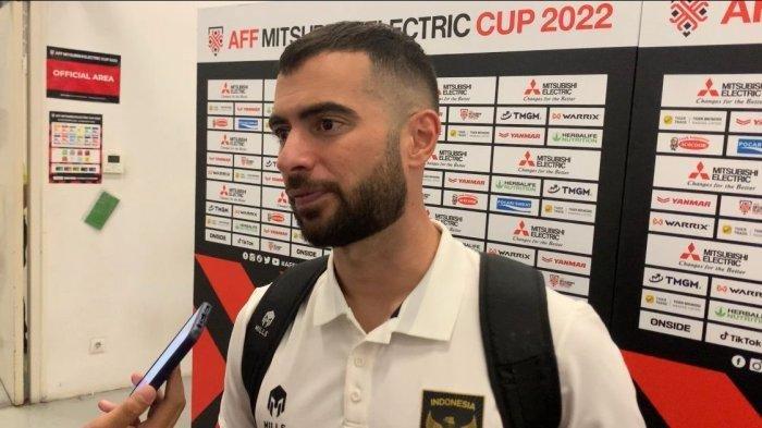 Bek Naturalisasi Indonesia, Jordi Amat seusai menjalani pertandingan kontra Kamboja di Stadion Utama Gelora Bung Karno (SUGBK), Senayan, Jakarta, Jumat (23/12/2022).