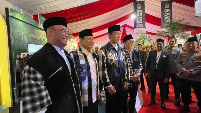Callista Aldenia remaja LDII asal Jawa Barat memperkenalkan baju desain buatannya kepada Presiden RI. Aksi Callista itu juga disaksikan Menteri Pertahanan Prabowo, Menteri Perdagangan Zulkifli Hasan, serta Menteri Koordinator Bidang Pembangunan Manusia dan Kebudayaan Muhadjir Effendy.