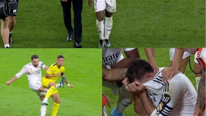 Cedera horor Dani Carvajal di laga Real Madrid vs Villarreal Minggu (6/10/2024) dini hari WIB