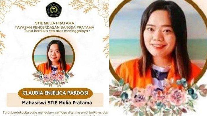 Potret mahasiswi tewas di dalam bus setiba di Jambi.