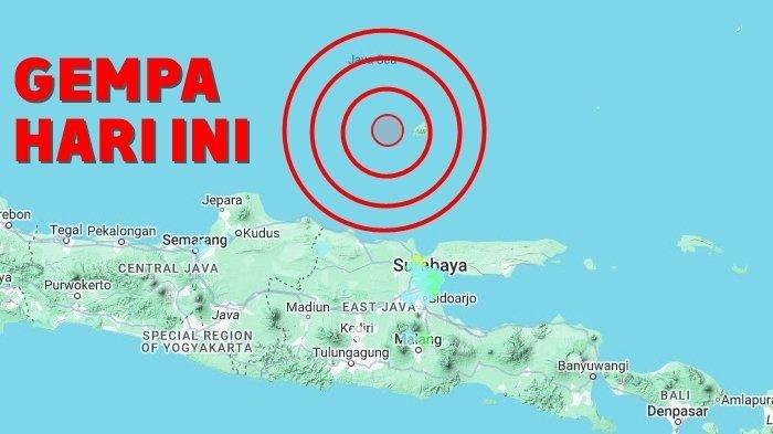 Badan Meteorologi, Klimatologi, dan Geofisika (BMKG) melaporkan terjadi gempa bumi di wilayah Tuban Jawa Timur.