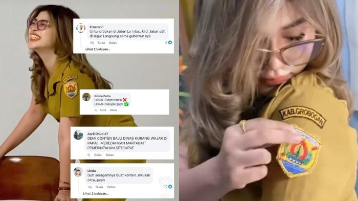 VIDEO PNS GROBOGAN: Sebuah video yang memperlihatkan seorang perempuan mengenakan seragam Pegawai Negeri Sipil (PNS) Pemerintah Kabupaten Grobogan viral di media sosial. Banyak netizen mengecam tindakan tersebut karena dinilai tidak pantas, mengingat seragam PNS adalah simbol aparatur negara dan identitas daerah. (MEDIA SOSIAL)