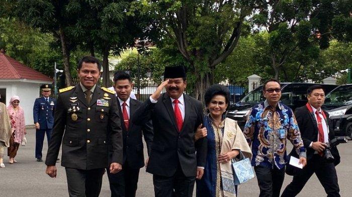 Hadi Tjahjanto tiba di lingkungan Istana Kepresidenan, Jakarta Pusat, Rabu (21/2/2024) pukul 10.00 WIB. Kedatangannya berkaitan dengan rencana pelantikan dua menteri baru di Kabinet Indonesia Maju oleh Presiden Joko Widodo.