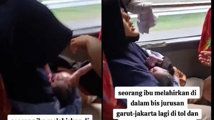 Seorang ibu melahirkan di bus.