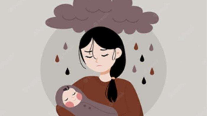 Ilustrasi Gambaran Postpartum Depression