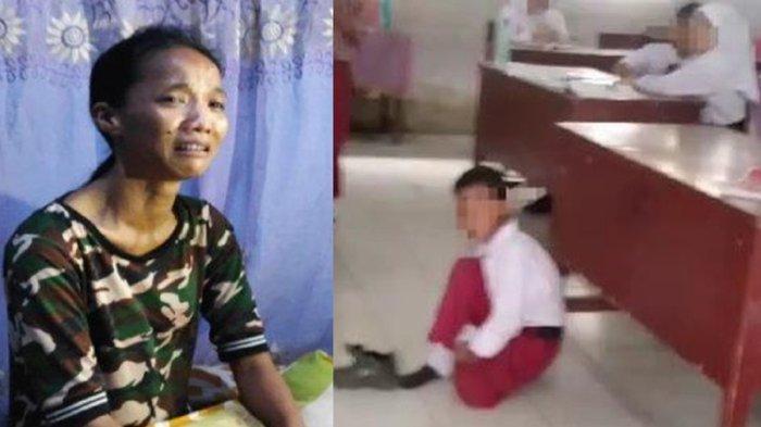 Kamelia (38) ibu dari Mahesya Iskandar (10) seorang siswa kelas IV Sekolah Dasar (SD) Yayasan Abdi Sukma Kota Medan yang anaknya disuruh duduk di lantai selama berjam-jam dan dilarang ikut belajar, ketika diwawancarai, Jumat (10/1/2025).