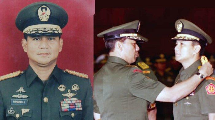 Karier Prabowo Subianto di TNI terbilang tak butuh waktu lama, lulusan Akademi Militer tahun 1974 dan telah menjadi Komandan Jendral Kopassus pada tahun 1996 berpangkat Mayor Jenderal.