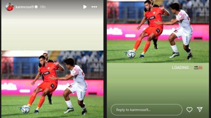 Karim Rossi kepergok seolah memberi kode bakal segera bergabung ke Bajul Ijo di musim 2024/2025 kelak, Rabu, 8 Mei 2024.