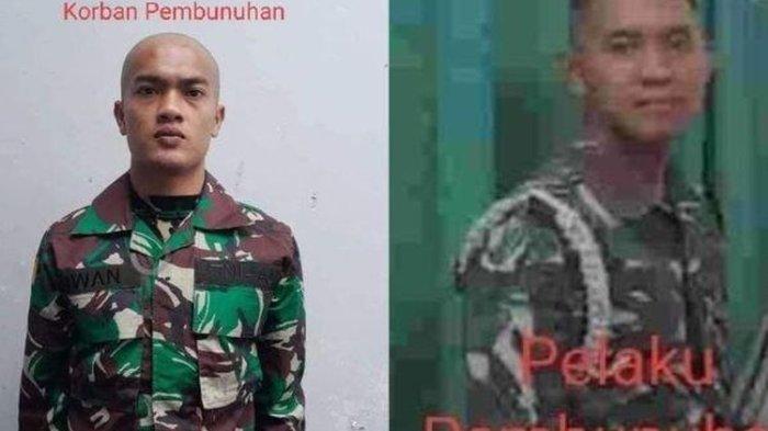 Kolase foto mendiang Iwan Sutrisman Telaumbanua dan terduga pelaku Serdan Adan Aryan Marsal