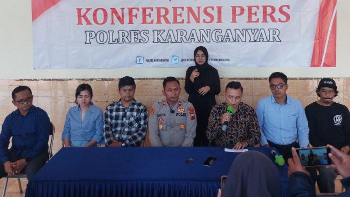 Konferensi pers perkembangan batalnya konser musik di Mapolres Karanganyar, Kamis (27/7/2023) sore 