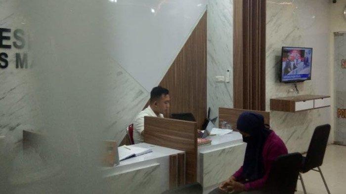 Korban pelecehan, AP (17), dimintai keterangan di Satreskrim Polres Madiun.