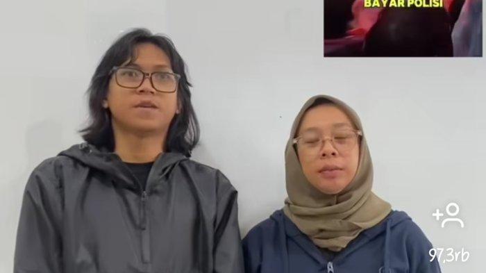 MINTA MAAF - Dua personel band Sukatani Muhammad Syifa Al Lufti atau Alectroguy dan Novi Citra alias Twister Angel meminta maaf ke publik buntut dari lagu Bayar Bayar Bayar dengan lirik 