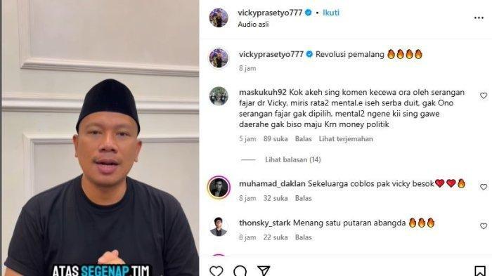  Maju sebagai Calon Bupati Pemalang, Vicky Prasetyo menegaskan tidak ada politik uang.
