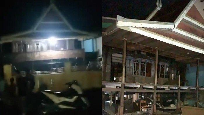 RUMAH DIRUSAK MASSA - Massa merusak rumah calon pengantin pria di Dusun Embo, Desa Turatea, Kecamatan Tamalatea, Kabupaten Jeneponto, Sulawesi Selatan (Sulsel), Sabtu (5/4/2025) malam. Massa merusak rumah calon pengantin pria gegara menghilang saat ditagih uang panai Rp 100 juta dari pihak mempelai wanita. 
