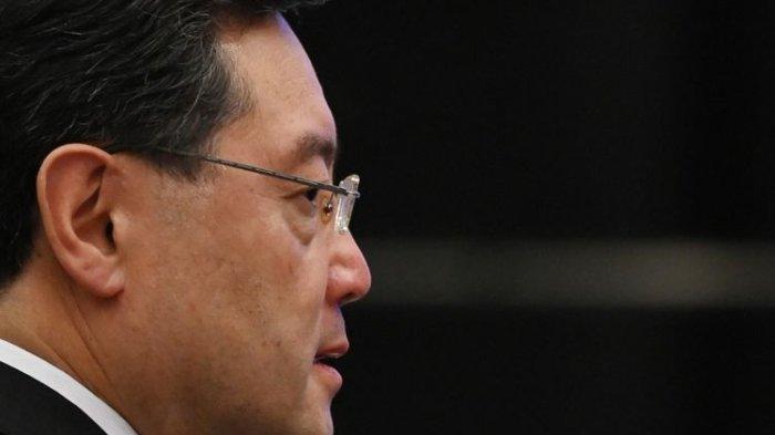 Menteri Luar Negeri China Qin Gang tiba di Forum Lanting di Kementerian Luar Negeri di Beijing pada 21 Februari 2023. Pada hari ini, Qin Gang pada Selasa (21/2/2023), mendesak berbagai negara untuk tidak lagi menyatakan hari ini Ukraina, besok Taiwan.(AFP/GREG BAKER)