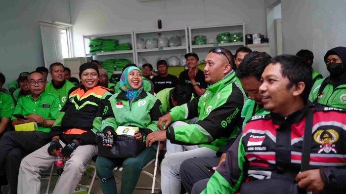 Mitra Gojek Semarangantusias mengikuti agenda dan role playing pelatihan Anti Kekerasan Seksual di Kantor Gojek Semarang.