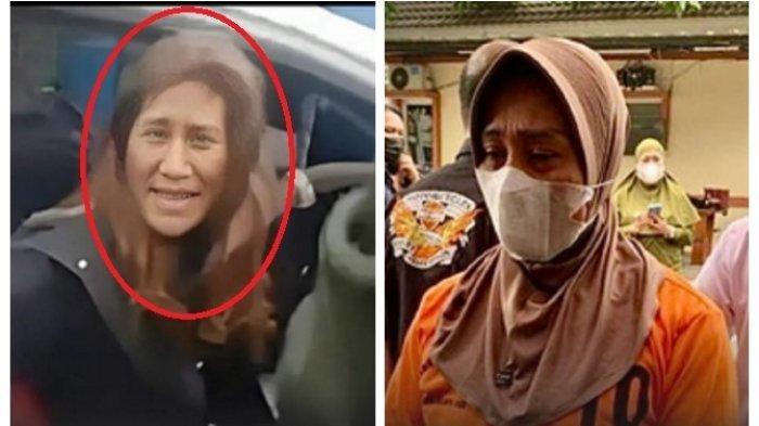 Kolase - ND, tersangka penusukan pemilik toko baju di Tangerang penampilannya berubah drastis usai ditangkap polisi. Rambut coklatnya kini tertutup kerudung.
