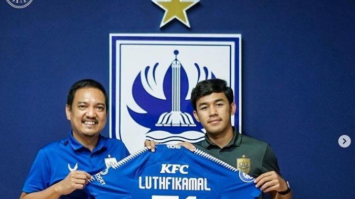 DOKUMENTASI saat PSIS Semarang memperkenalkan Luthfi Kamal dalam bursa transfer Liga 1 2022-2023