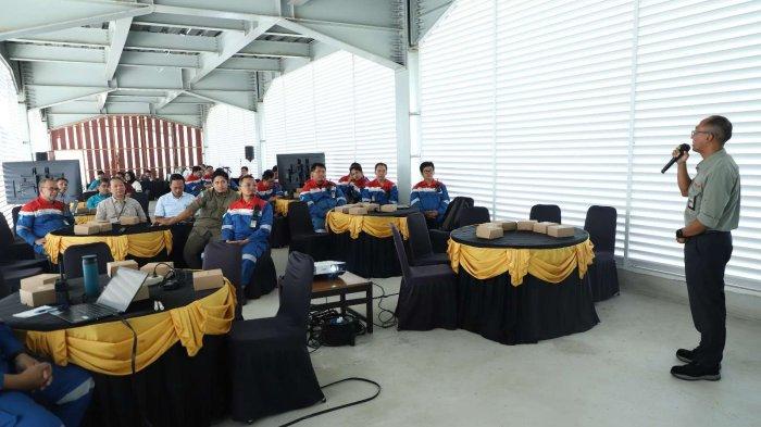 PT Kilang Pertamina Internasional (KPI) RU IV Cilacap melaunching program 'Penyehatan Unit Fuel Oil Complex (FOC) II' Kilang Cilacap, di Rooftop Gedung Head Office RU IV. Selasa (16/6/2023),