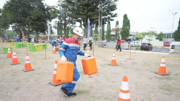 PT Kilang Pertamina Internasional (KPI) RU IV Cilacap menggelar apel Grand Safety Talk El Nino Alert di lapangan komplek Head Office, Jalan MT Haryono, Jumat (20/10/2023).