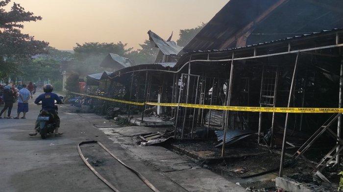 Kondisi Pasar Barito Kabupaten Kudus yang terbakar/Rezanda Akbar D.